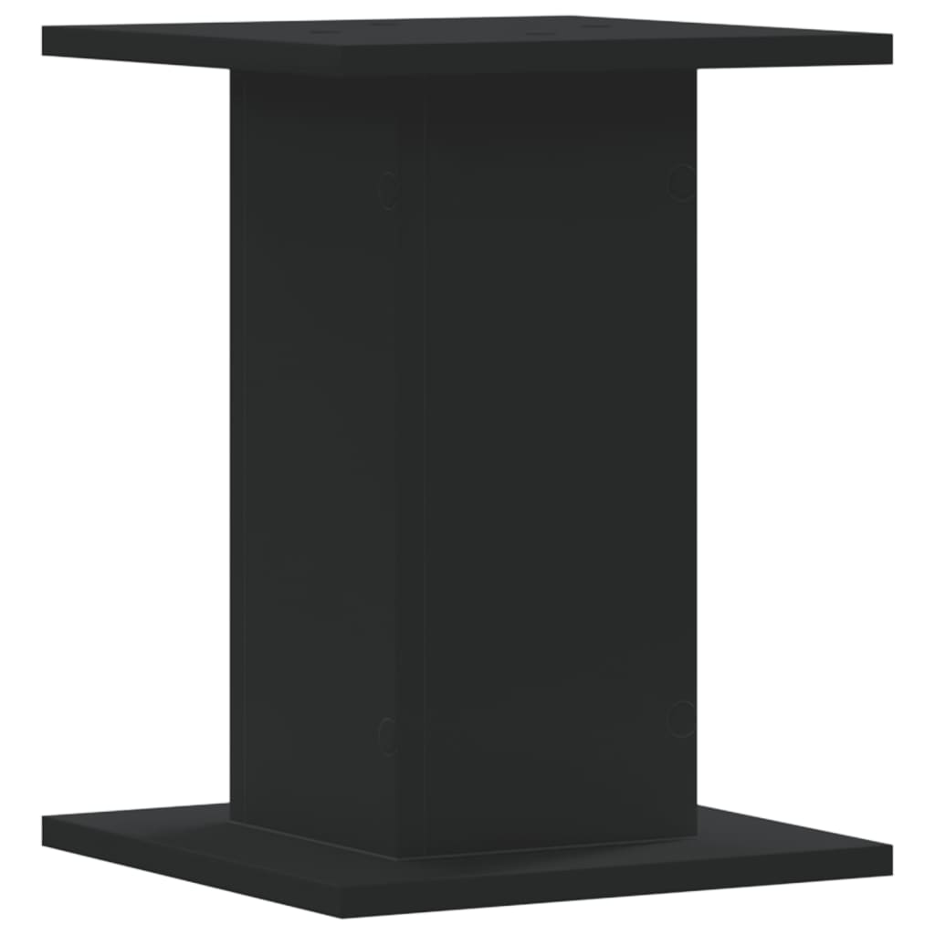 Plantenstandaards 2 st 30x30x40 cm bewerkt hout zwart