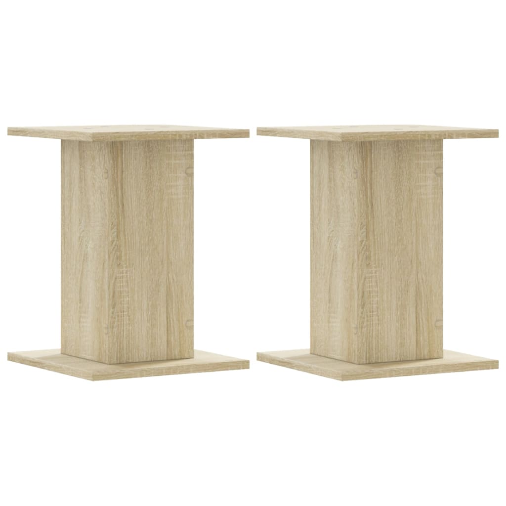 Plantenstandaards 2 st 30x30x40 cm bewerkt hout sonoma eiken is nu te koop bij PeponiXL, paradijselijk wonen!