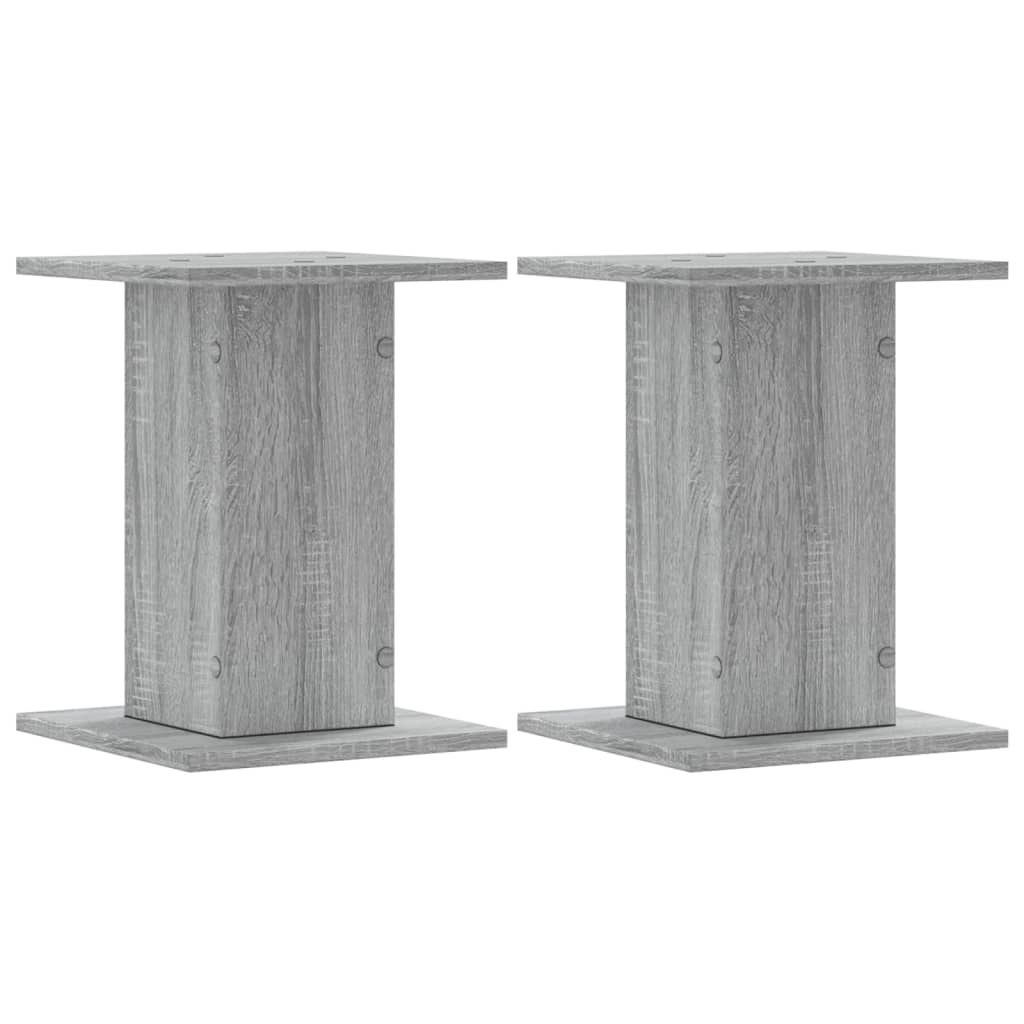 Plantenstandaards 2 st 30x30x40 cm bewerkt hout grijs sonoma is nu te koop bij PeponiXL, paradijselijk wonen!