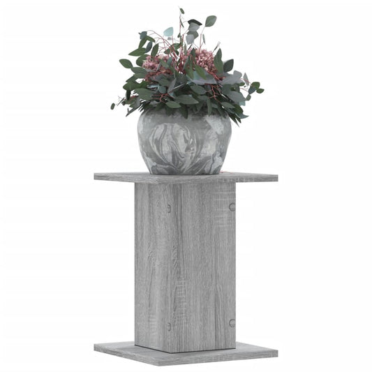 Plantenstandaards 2 st 30x30x40 cm bewerkt hout grijs sonoma is nu te koop bij PeponiXL, paradijselijk wonen!