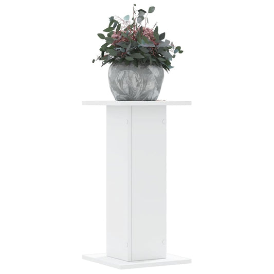 Plantenstandaards 2 st 30x30x60 cm bewerkt hout wit is nu te koop bij PeponiXL, paradijselijk wonen!