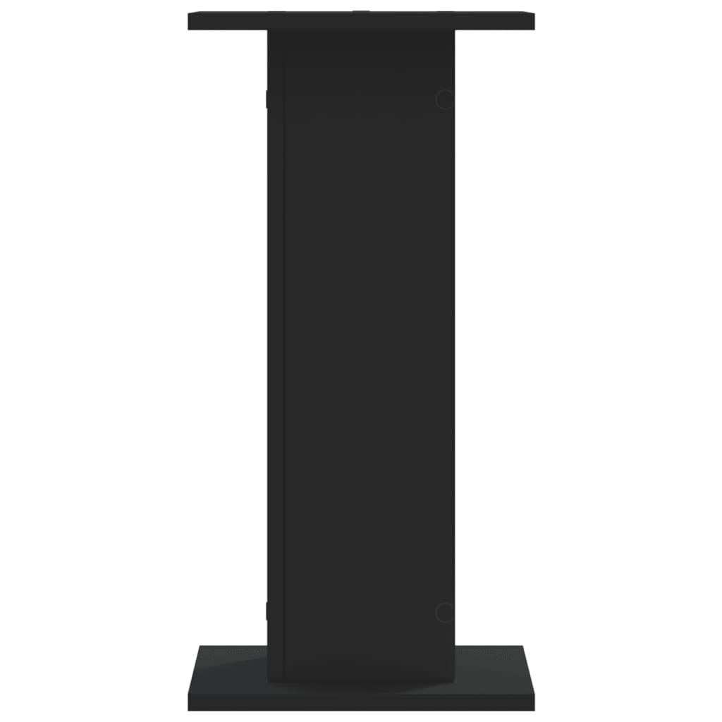 Plantenstandaards 2 st 30x30x60 cm bewerkt hout zwart is nu te koop bij PeponiXL, paradijselijk wonen!