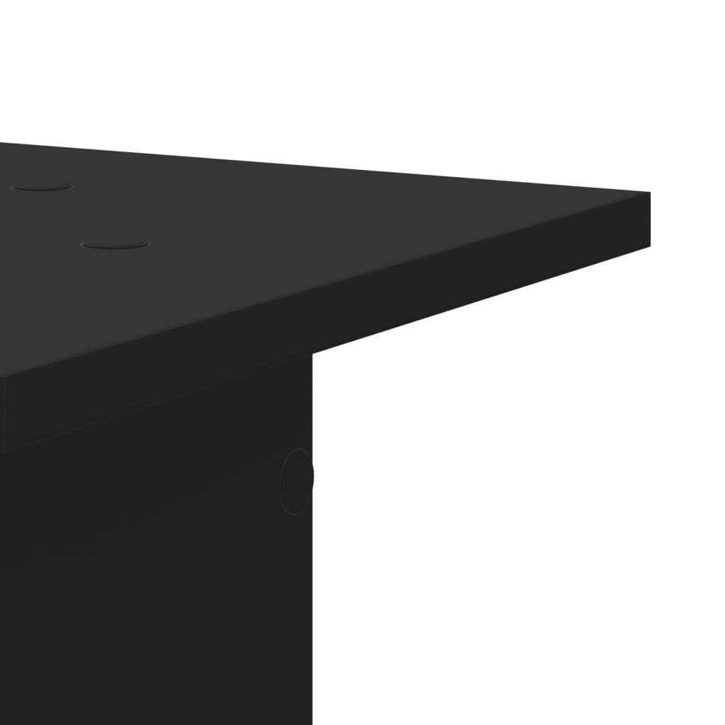 Plantenstandaards 2 st 30x30x60 cm bewerkt hout zwart is nu te koop bij PeponiXL, paradijselijk wonen!