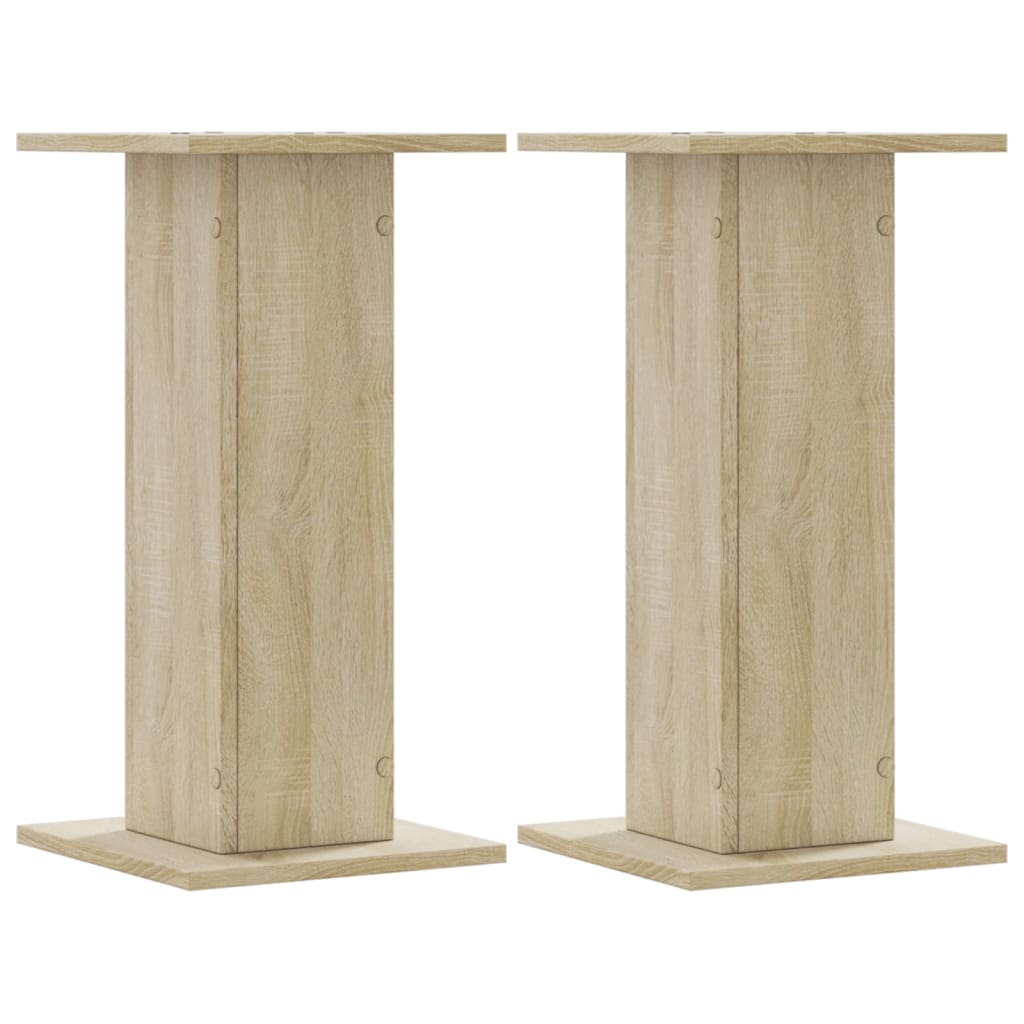 Plantenstandaards 2 st 30x30x60 cm bewerkt hout sonoma eiken is nu te koop bij PeponiXL, paradijselijk wonen!