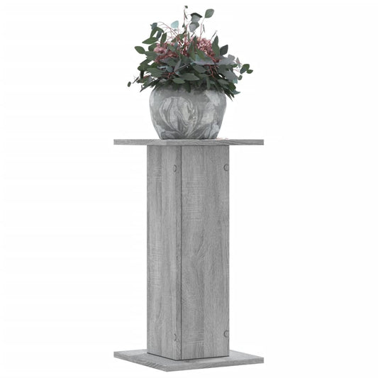 Plantenstandaards 2 st 30x30x60 cm bewerkt hout grijs sonoma is nu te koop bij PeponiXL, paradijselijk wonen!