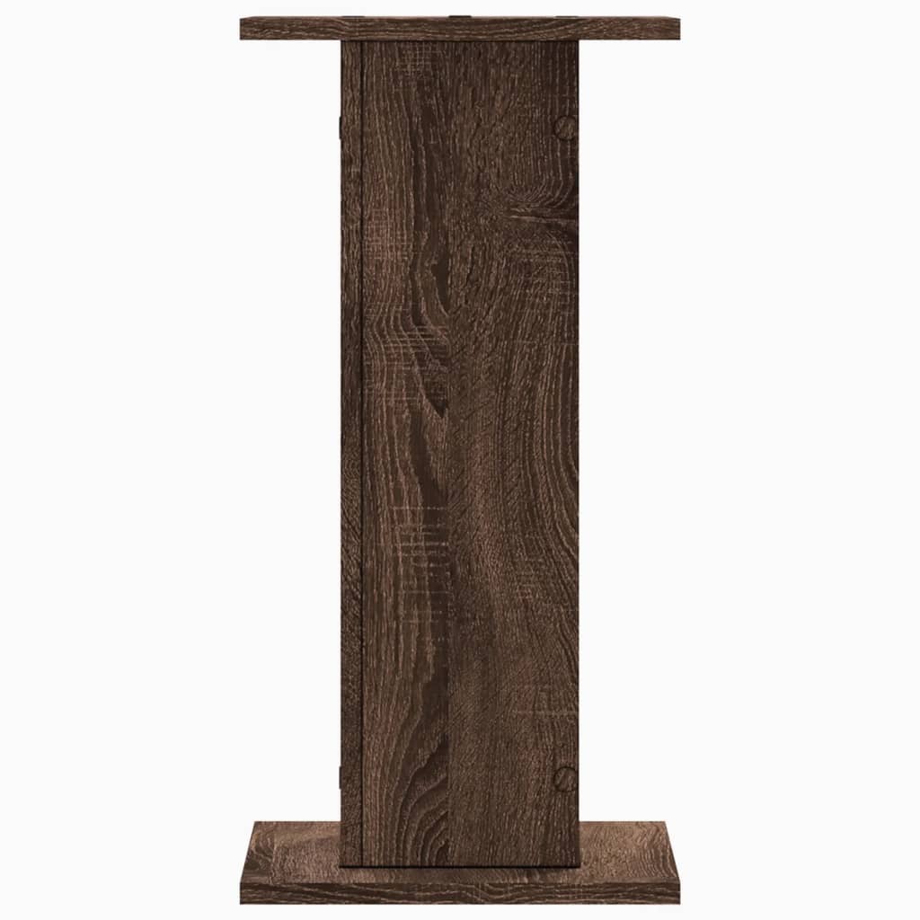 Plantenstandaards 2 st 30x30x60 cm bewerkt hout bruin eiken is nu te koop bij PeponiXL, paradijselijk wonen!