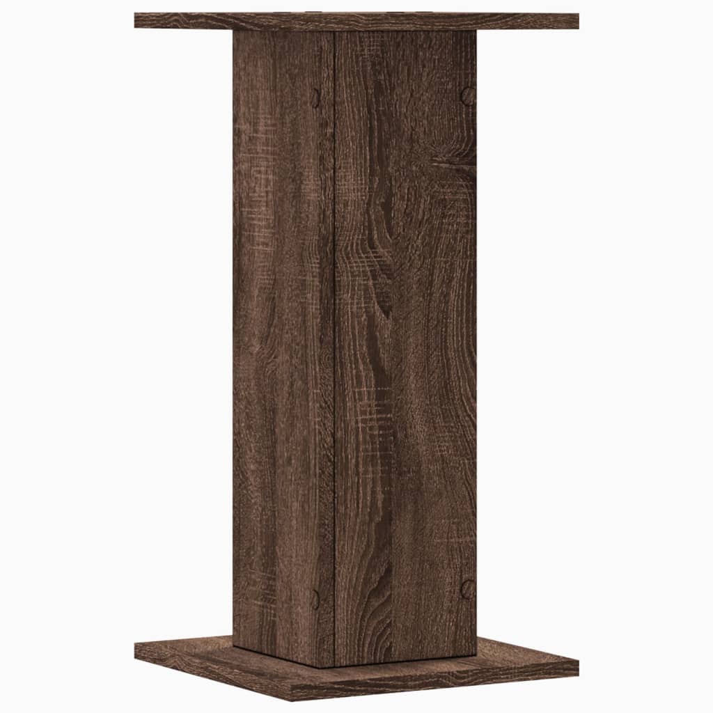 Plantenstandaards 2 st 30x30x60 cm bewerkt hout bruin eiken is nu te koop bij PeponiXL, paradijselijk wonen!