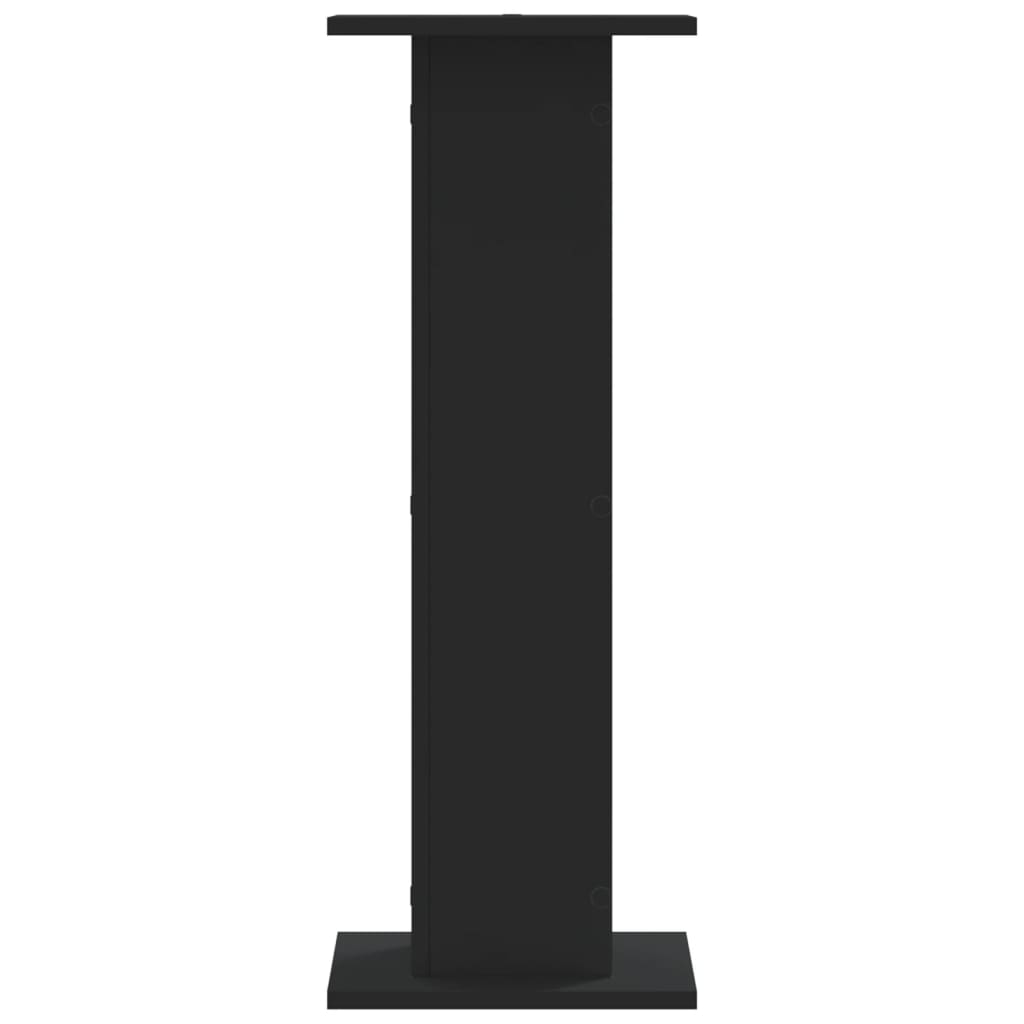 Plantenstandaards 2 st 30x30x80 cm bewerkt hout zwart is nu te koop bij PeponiXL, paradijselijk wonen!