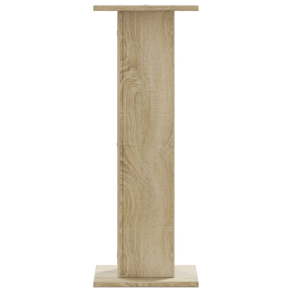 Plantenstandaards 2 st 30x30x80 cm bewerkt hout sonoma eiken is nu te koop bij PeponiXL, paradijselijk wonen!