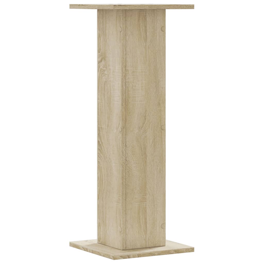 Plantenstandaards 2 st 30x30x80 cm bewerkt hout sonoma eiken is nu te koop bij PeponiXL, paradijselijk wonen!