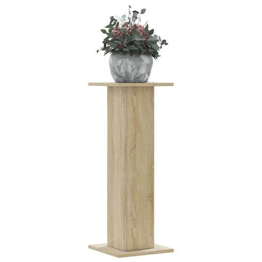 Plantenstandaards 2 st 30x30x80 cm bewerkt hout sonoma eiken is nu te koop bij PeponiXL, paradijselijk wonen!