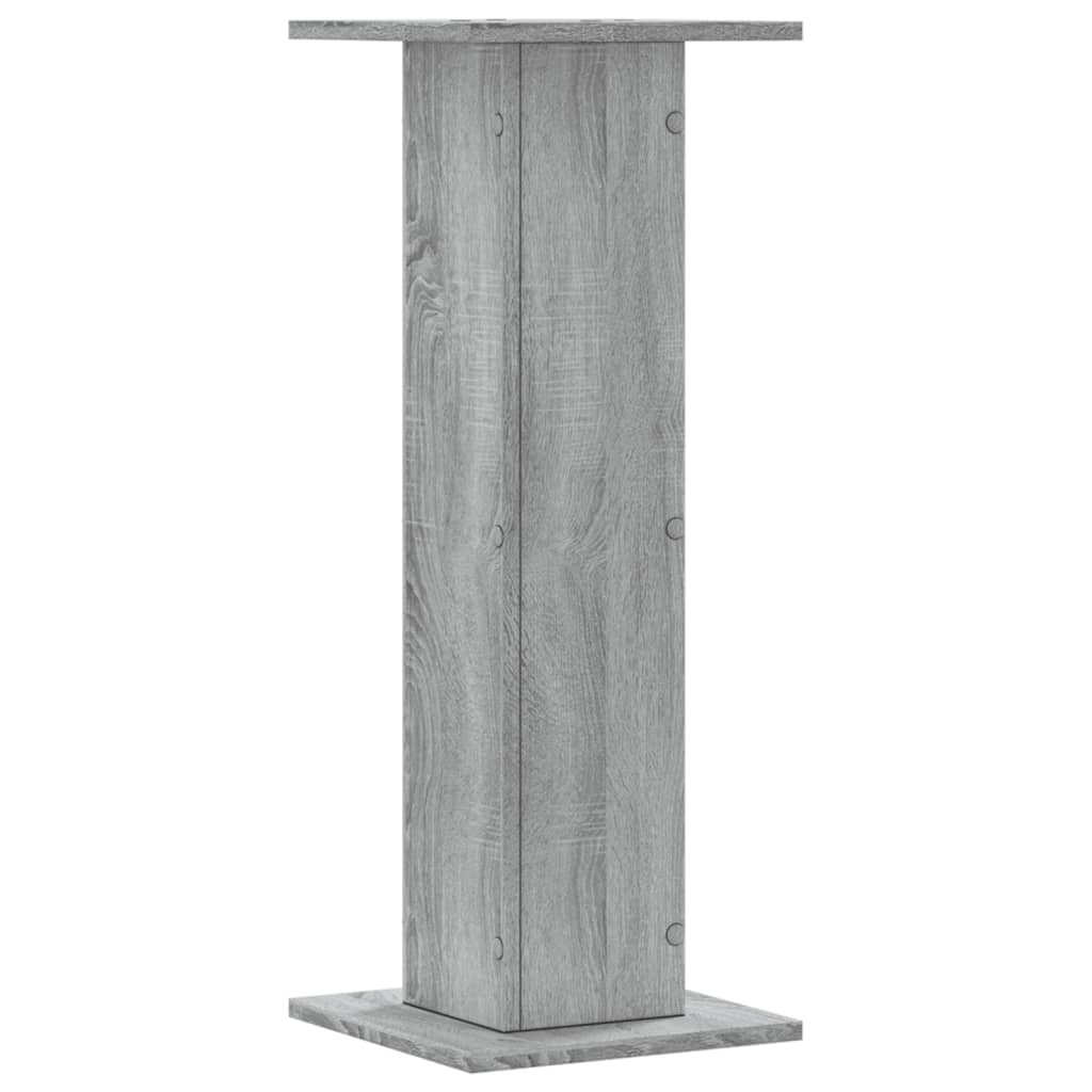 Plantenstandaards 2 st 30x30x80 cm bewerkt hout grijs sonoma is nu te koop bij PeponiXL, paradijselijk wonen!