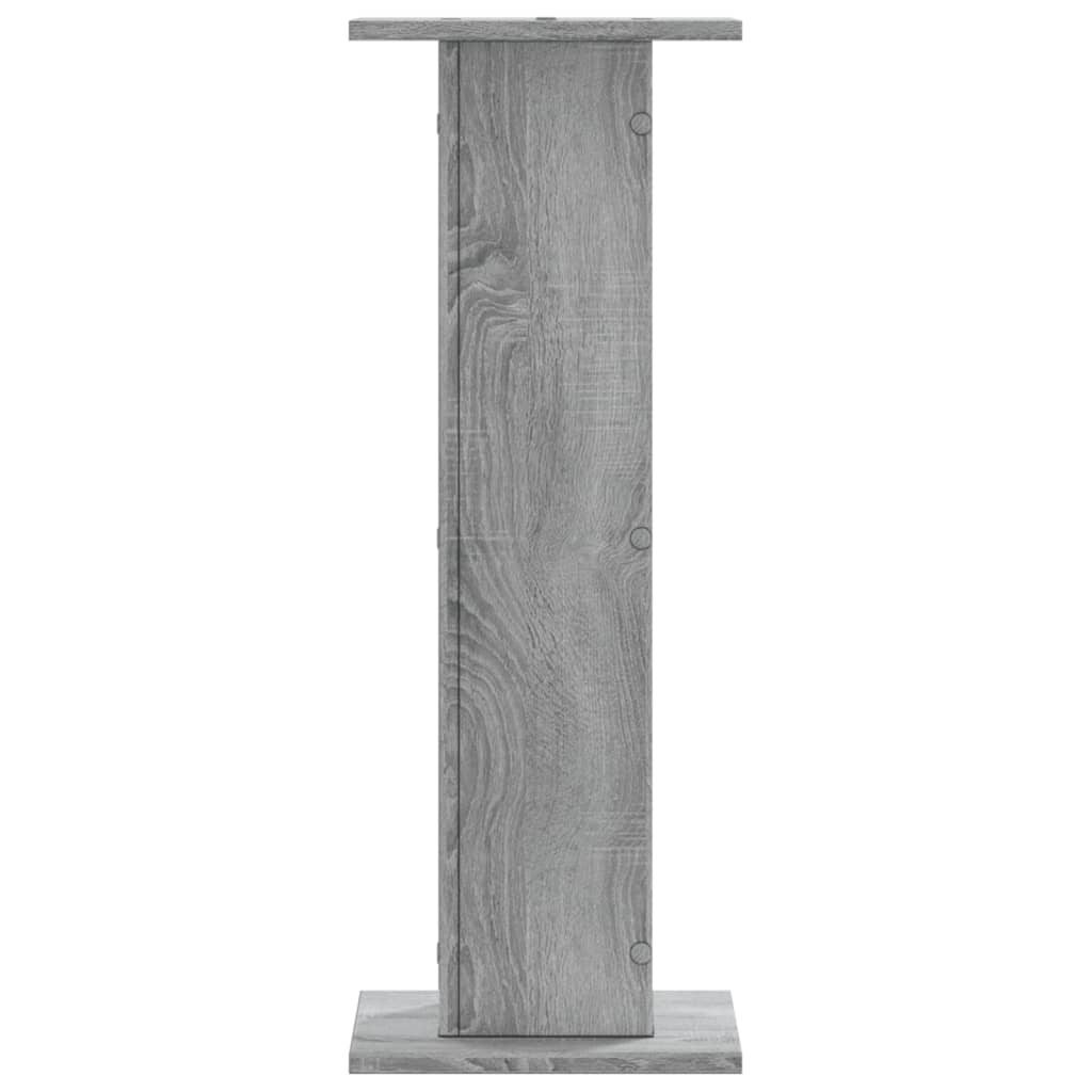 Plantenstandaards 2 st 30x30x80 cm bewerkt hout grijs sonoma is nu te koop bij PeponiXL, paradijselijk wonen!