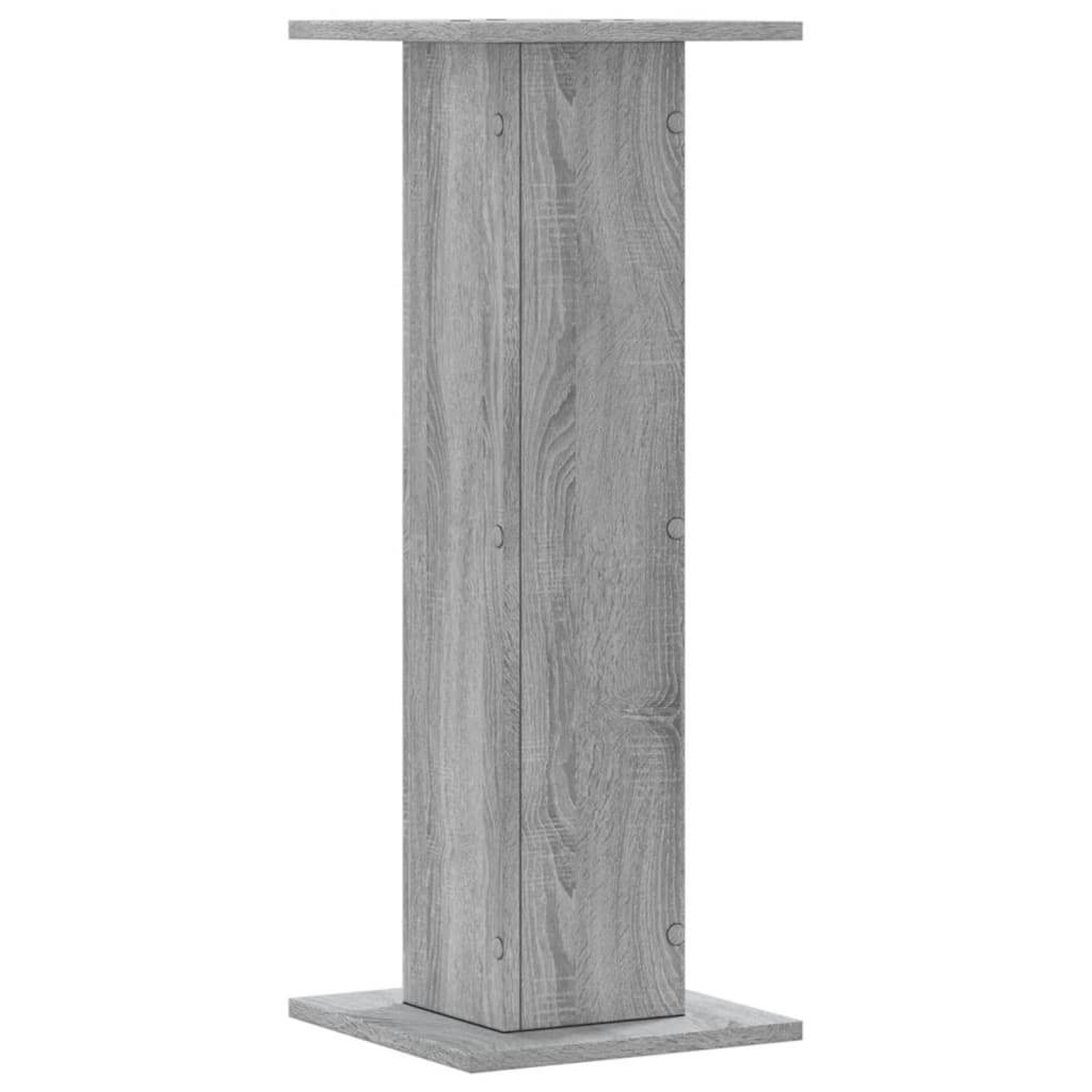 Plantenstandaards 2 st 30x30x80 cm bewerkt hout grijs sonoma is nu te koop bij PeponiXL, paradijselijk wonen!