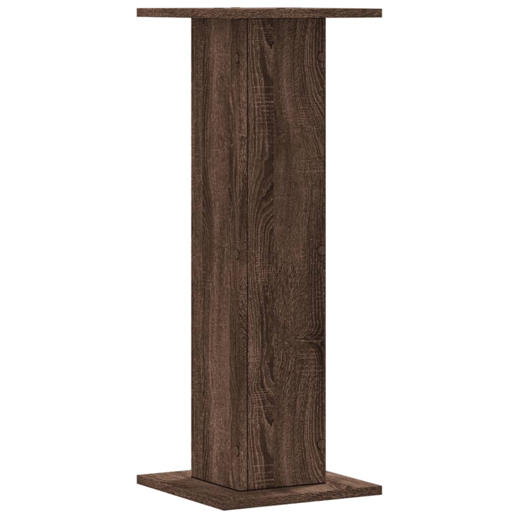 Plantenstandaards 2 st 30x30x80 cm bewerkt hout bruin eiken is nu te koop bij PeponiXL, paradijselijk wonen!