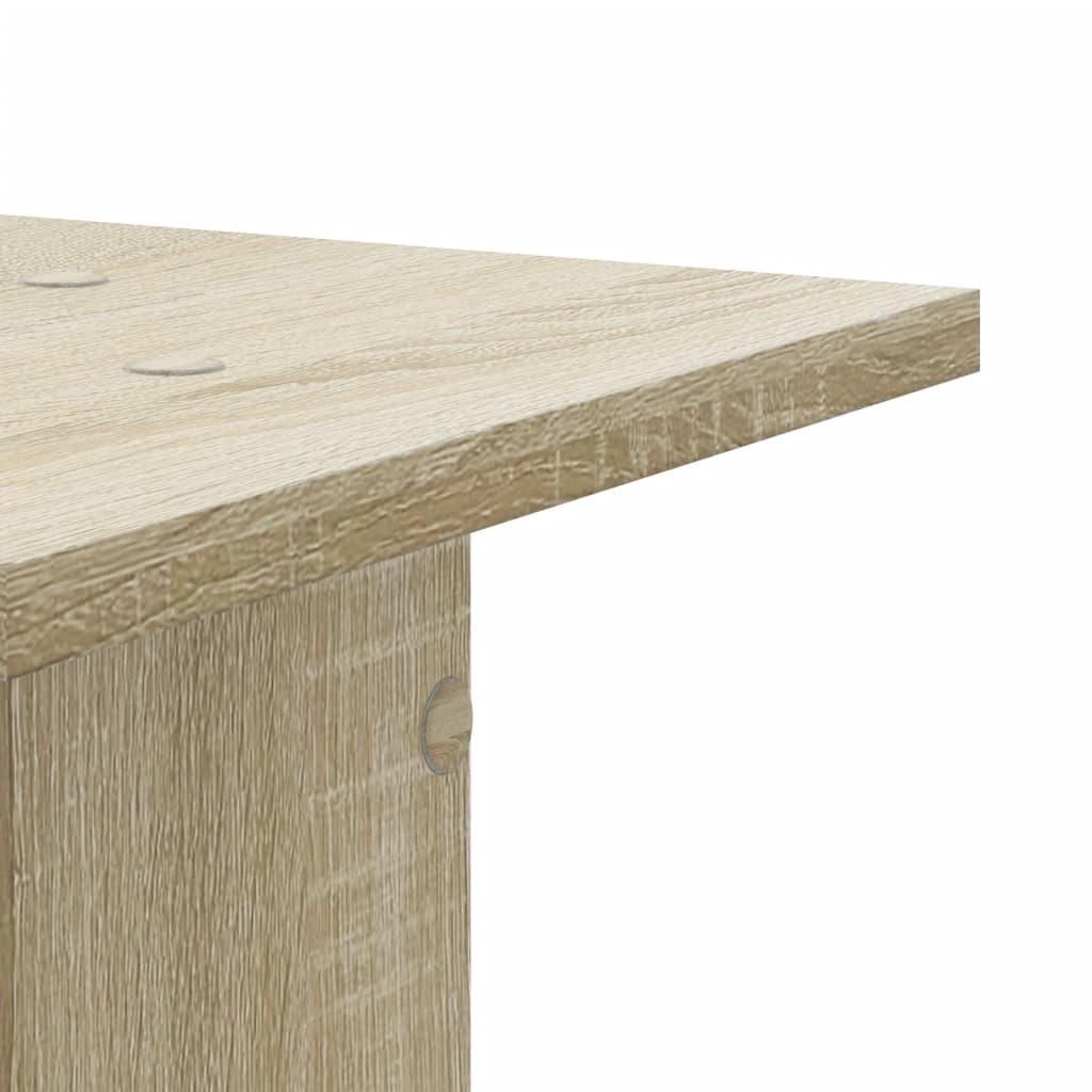 Plantenstandaards 2 st 30x30x95 cm bewerkt hout sonoma eiken is nu te koop bij PeponiXL, paradijselijk wonen!