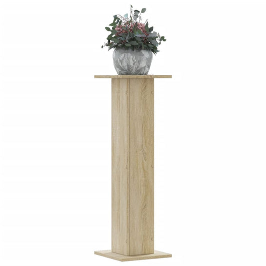 Plantenstandaards 2 st 30x30x95 cm bewerkt hout sonoma eiken is nu te koop bij PeponiXL, paradijselijk wonen!