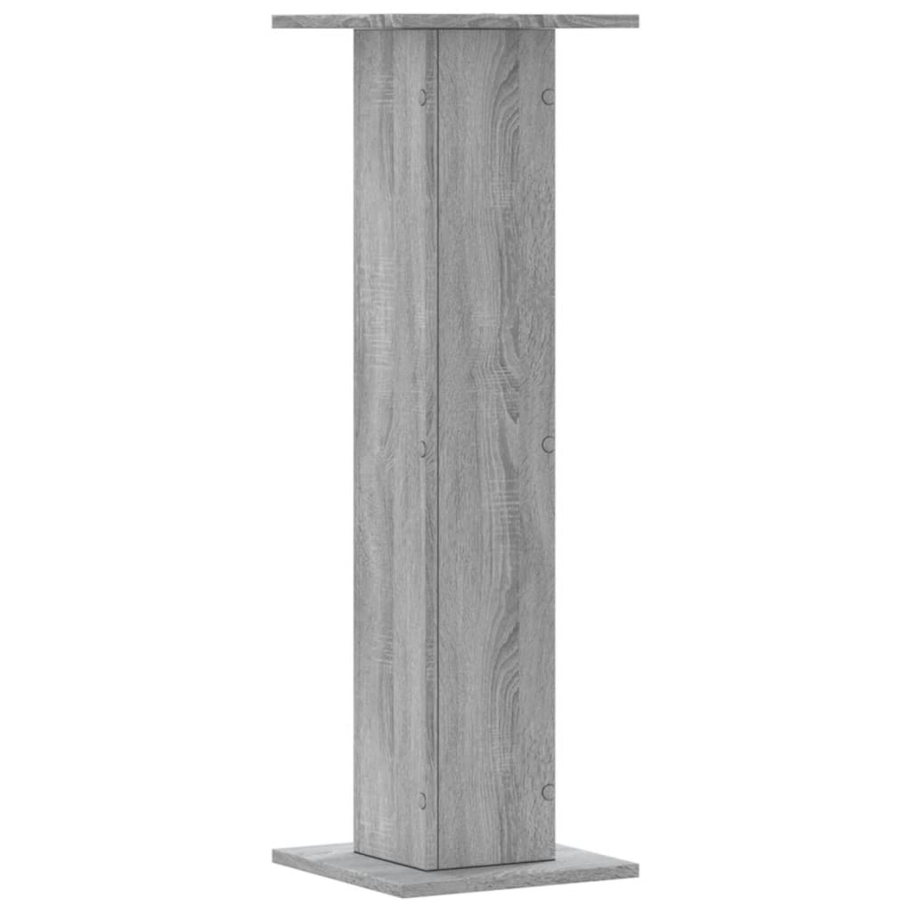 Plantenstandaards 2 st 30x30x95 cm bewerkt hout grijs sonoma is nu te koop bij PeponiXL, paradijselijk wonen!