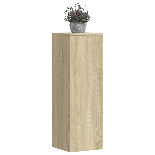 Plantenstandaards 2 st 33x33x100 cm bewerkt hout sonoma eiken is nu te koop bij PeponiXL, paradijselijk wonen!