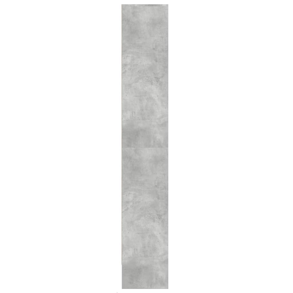 Hoge kast met LED 69x32,5x200 cm bewerkt hout betongrijs is nu te koop bij PeponiXL, paradijselijk wonen!