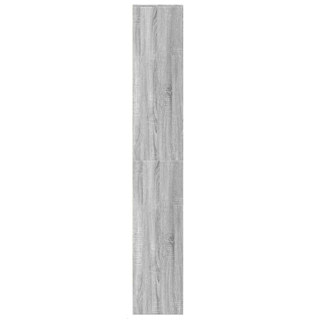 Hoge kast met LED 69x32,5x200 cm bewerkt hout grijs sonoma is nu te koop bij PeponiXL, paradijselijk wonen!