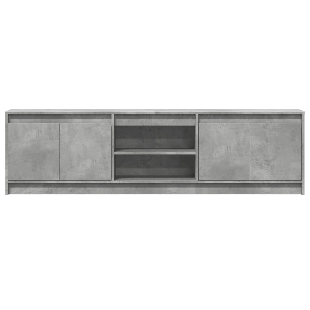Tv-meubel met LED 180x34x50 cm bewerkt hout betongrijs is nu te koop bij PeponiXL, paradijselijk wonen!