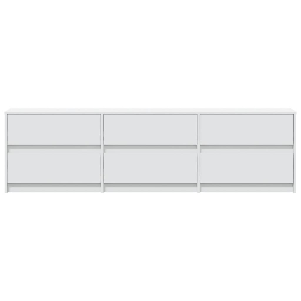 Tv-meubel met LED 180x34x50 cm bewerkt hout wit is nu te koop bij PeponiXL, paradijselijk wonen!