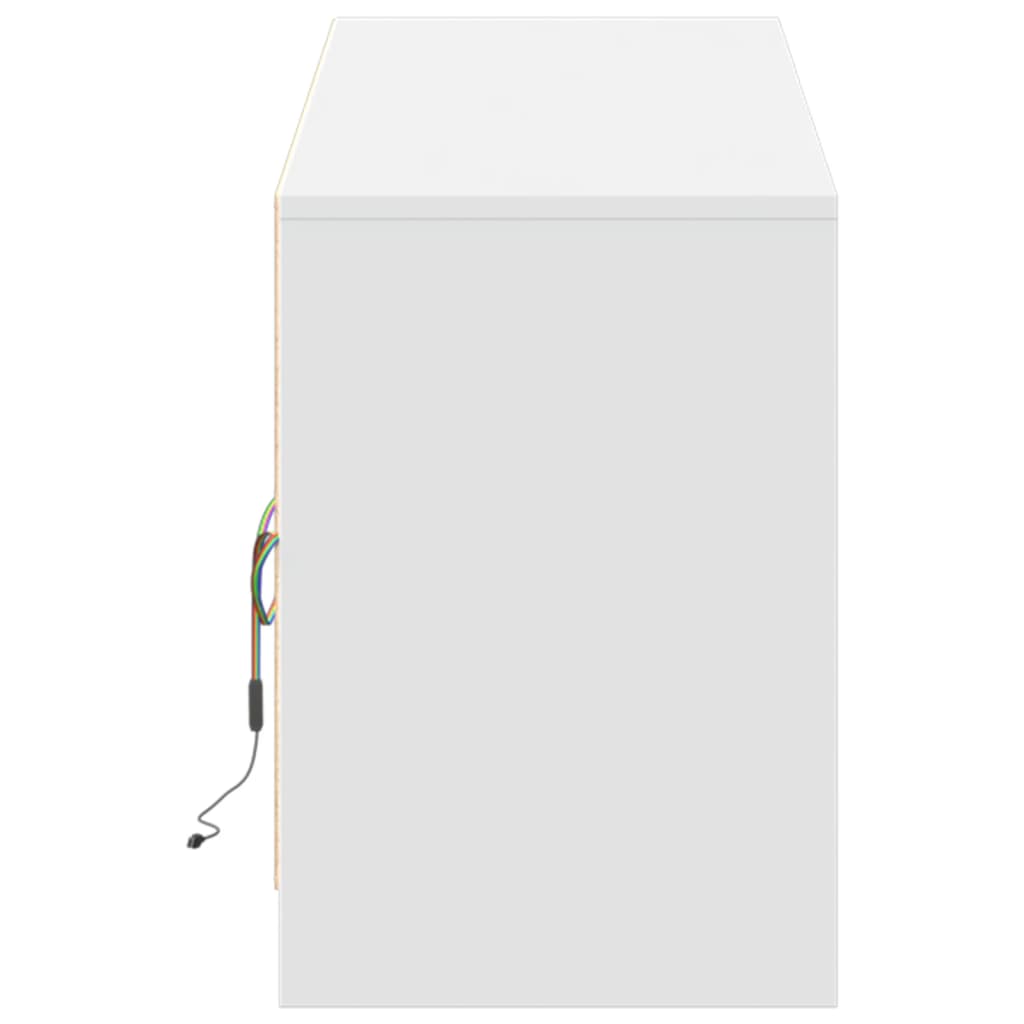 Tv-meubel met LED 180x34x50 cm bewerkt hout wit is nu te koop bij PeponiXL, paradijselijk wonen!