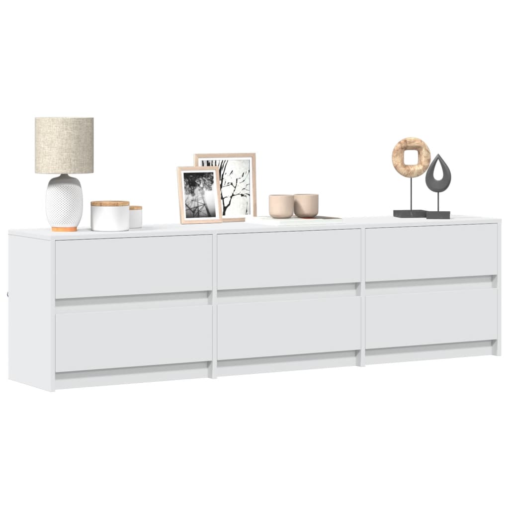 Tv-meubel met LED 180x34x50 cm bewerkt hout wit is nu te koop bij PeponiXL, paradijselijk wonen!