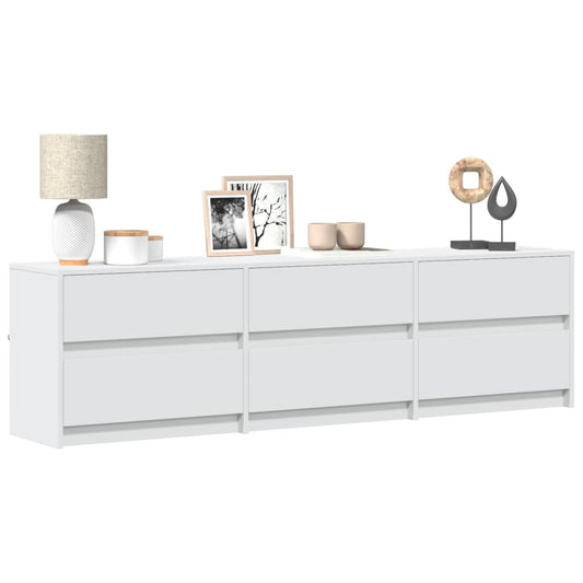 Tv-meubel met LED 180x34x50 cm bewerkt hout wit is nu te koop bij PeponiXL, paradijselijk wonen!