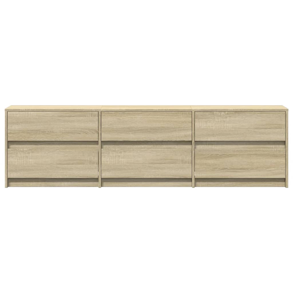 Tv-meubel met LED 180x34x50 cm bewerkt hout sonoma eikenkleurig is nu te koop bij PeponiXL, paradijselijk wonen!
