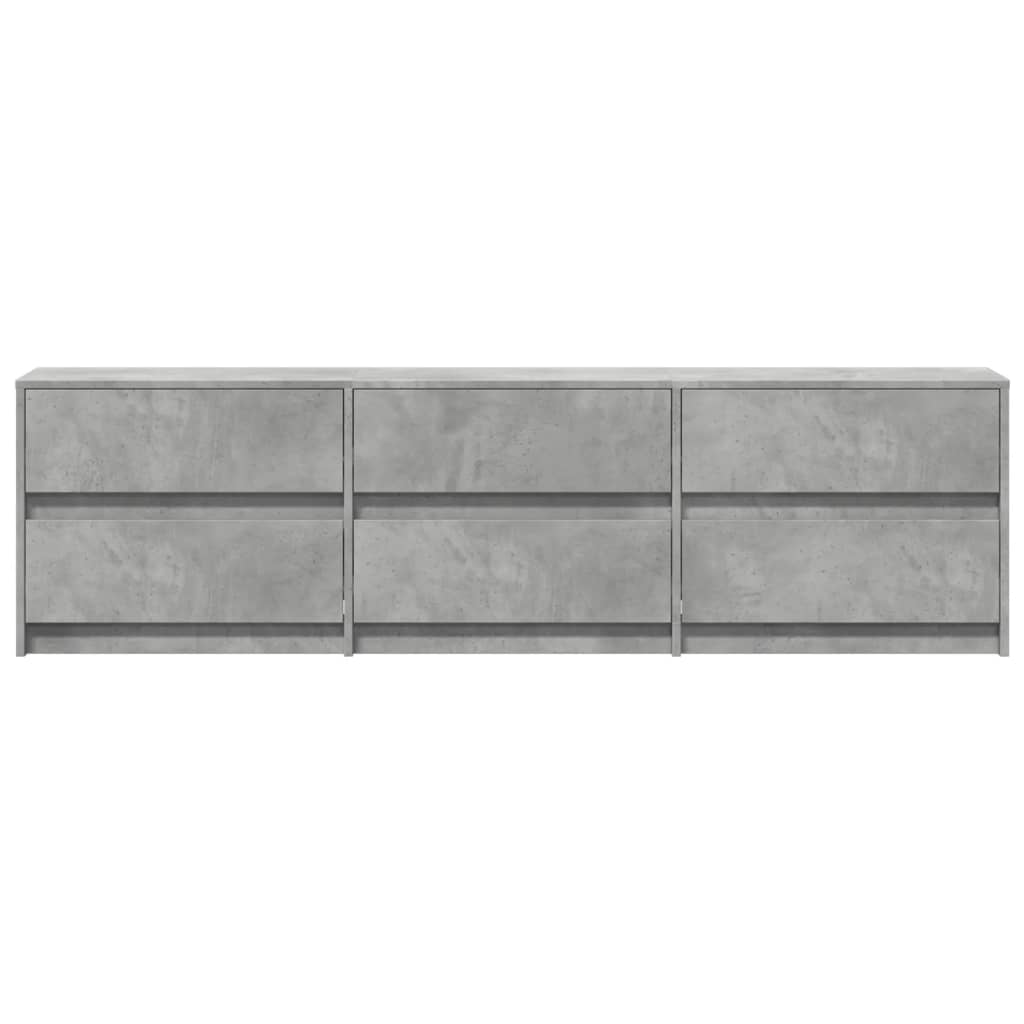 Tv-meubel met LED 180x34x50 cm bewerkt hout betongrijs is nu te koop bij PeponiXL, paradijselijk wonen!