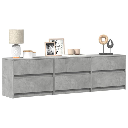 Tv-meubel met LED 180x34x50 cm bewerkt hout betongrijs is nu te koop bij PeponiXL, paradijselijk wonen!