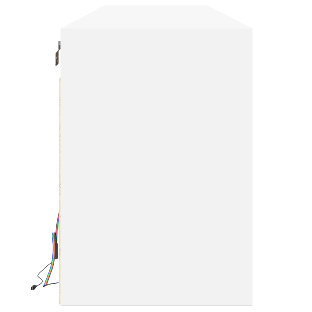 Tv-wandmeubel met LED-verlichting 180x31x45 cm wit is nu te koop bij PeponiXL, paradijselijk wonen!