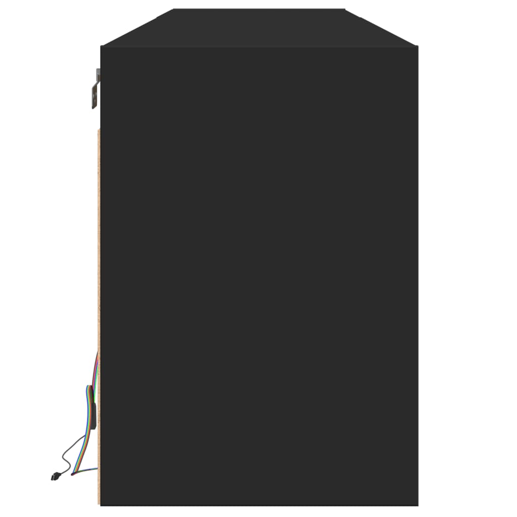 TV-wandkast met LED Zwart 180x31x45 cm is nu te koop bij PeponiXL, paradijselijk wonen!