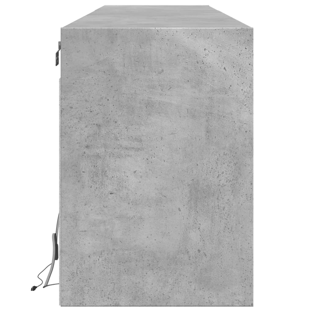 Tv-wandmeubel met LED-verlichting 180x31x45 cm betongrijs is nu te koop bij PeponiXL, paradijselijk wonen!