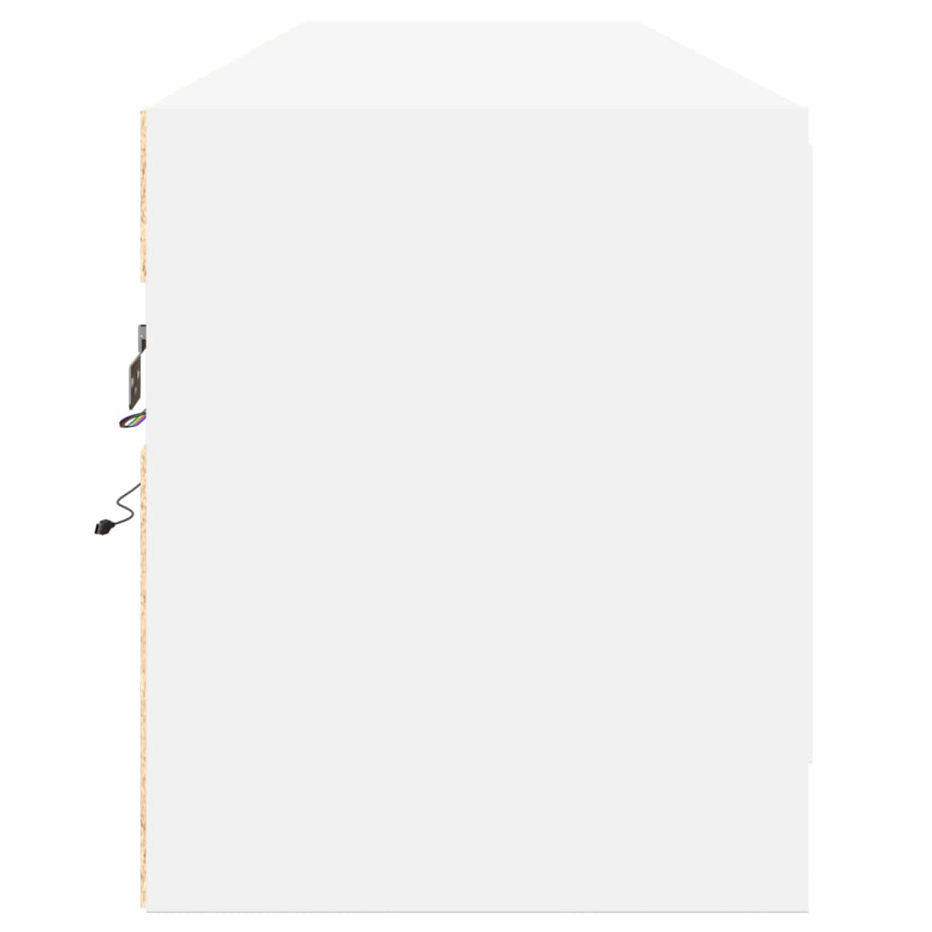 Tv-wandmeubel met LED-verlichting 180x31x38 cm wit is nu te koop bij PeponiXL, paradijselijk wonen!