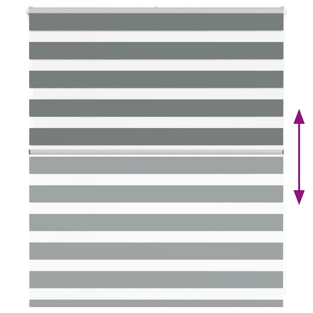 Zebra rolgordijn 135x100 cm stofbreedte 130,9 cm donkergrijs is nu te koop bij PeponiXL, paradijselijk wonen!