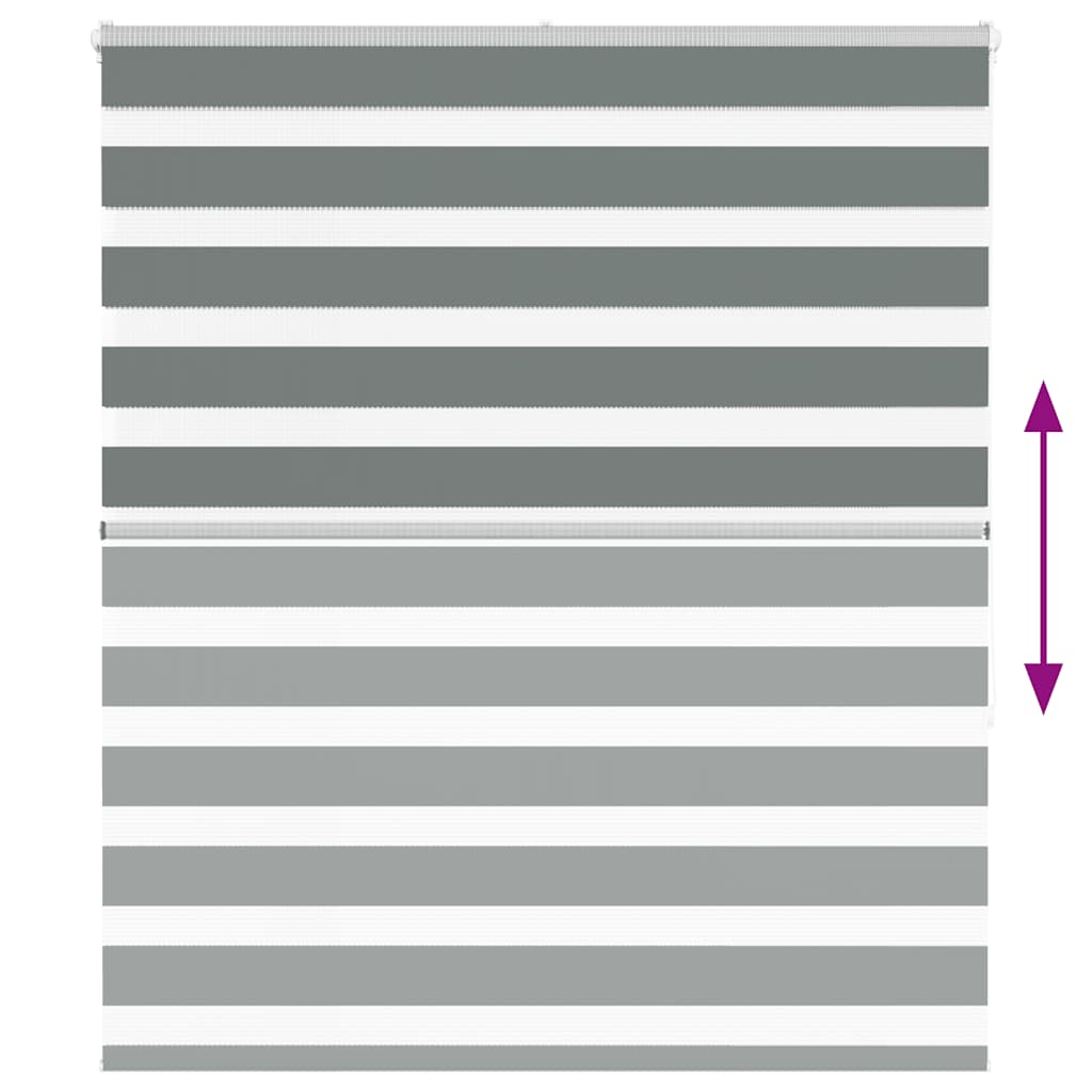 Zebra rolgordijn 120x150 cm stofbreedte 115,9 cm donkergrijs is nu te koop bij PeponiXL, paradijselijk wonen!