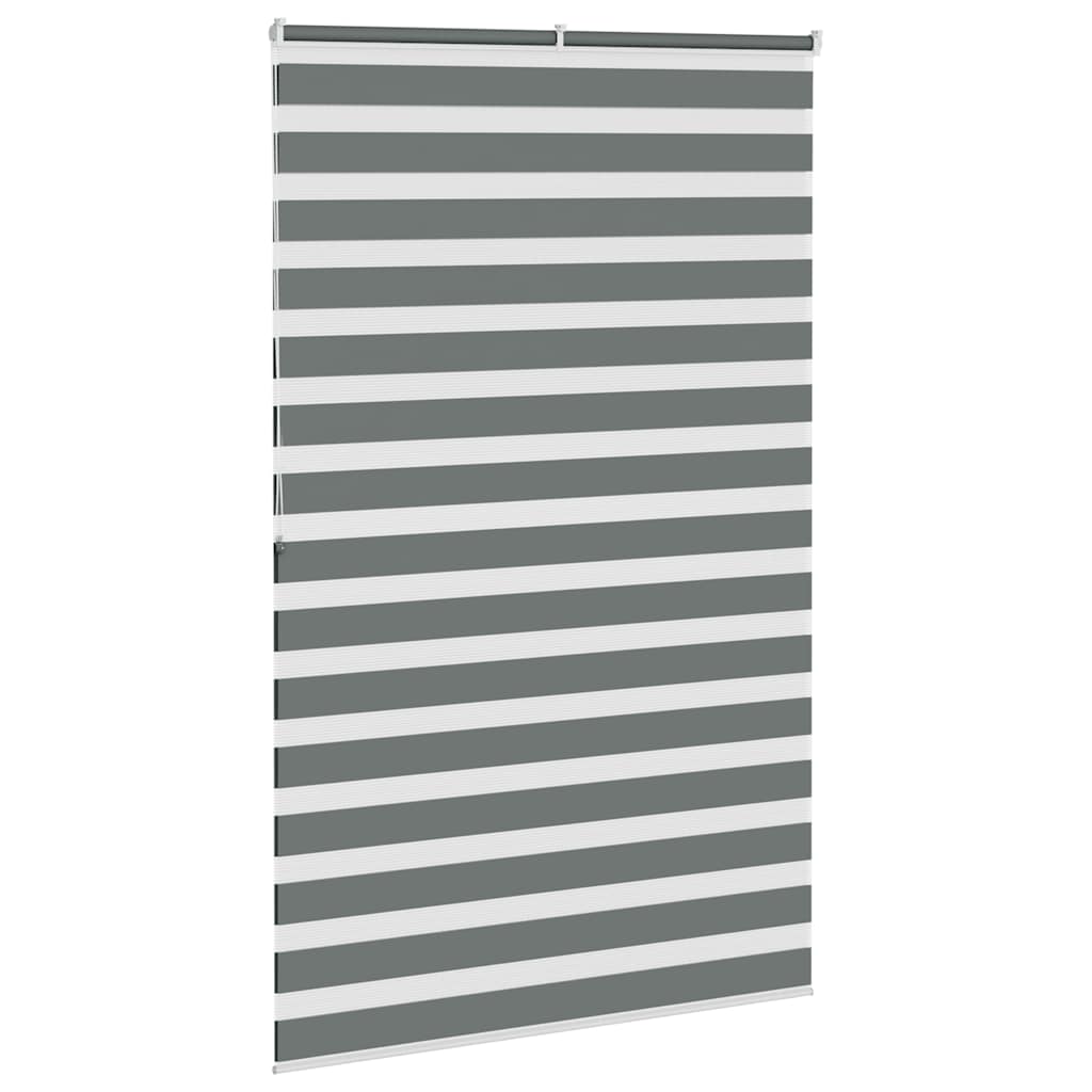 Zebra rolgordijn 140x200 cm stofbreedte 135,9 cm donkergrijs is nu te koop bij PeponiXL, paradijselijk wonen!