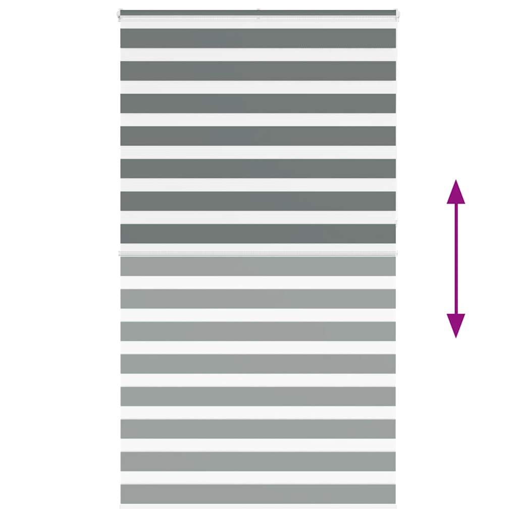 Zebra rolgordijn 130x230 cm stofbreedte 125,9 cm donkergrijs is nu te koop bij PeponiXL, paradijselijk wonen!