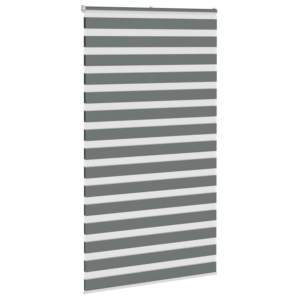 Zebra rolgordijn 135x230 cm stofbreedte 130,9 cm donkergrijs is nu te koop bij PeponiXL, paradijselijk wonen!