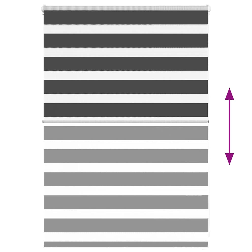 Zebra rolgordijn 115x100 cm stofbreedte 110,9 cm zwart is nu te koop bij PeponiXL, paradijselijk wonen!