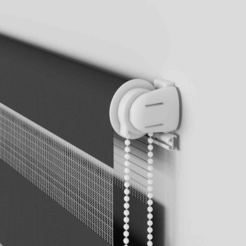 Zebra rolgordijn 130x100 cm stofbreedte 125,9 cm zwart is nu te koop bij PeponiXL, paradijselijk wonen!