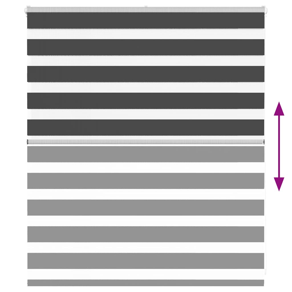 Zebra rolgordijn 130x100 cm stofbreedte 125,9 cm zwart is nu te koop bij PeponiXL, paradijselijk wonen!