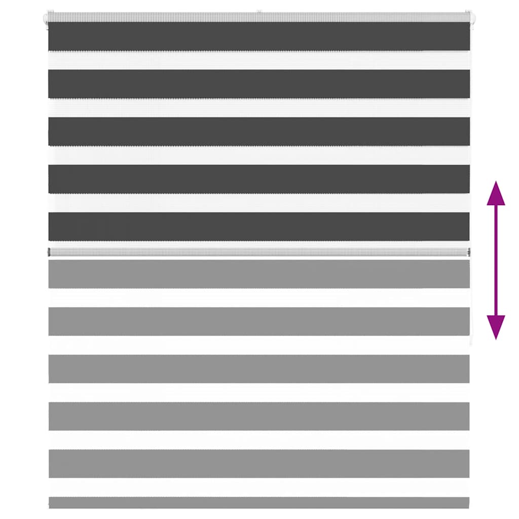 Zebra rolgordijn 135x150 cm stofbreedte 130,9 cm zwart is nu te koop bij PeponiXL, paradijselijk wonen!