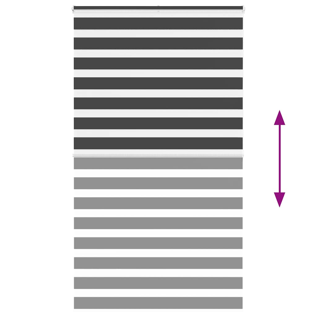 Zebra rolgordijn 125x200 cm stofbreedte 120,9 cm zwart is nu te koop bij PeponiXL, paradijselijk wonen!