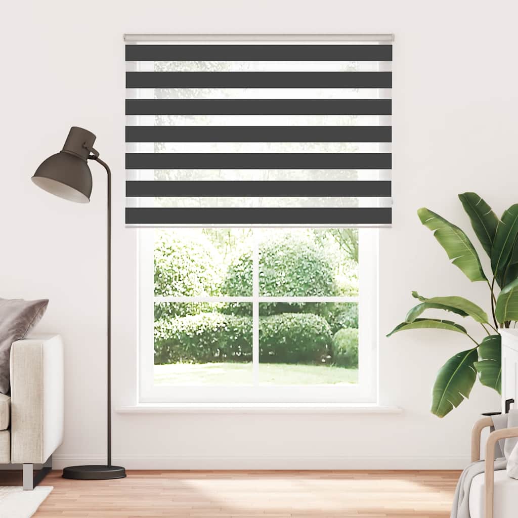 Zebra rolgordijn 155x200 cm stofbreedte 150,9 cm zwart is nu te koop bij PeponiXL, paradijselijk wonen!