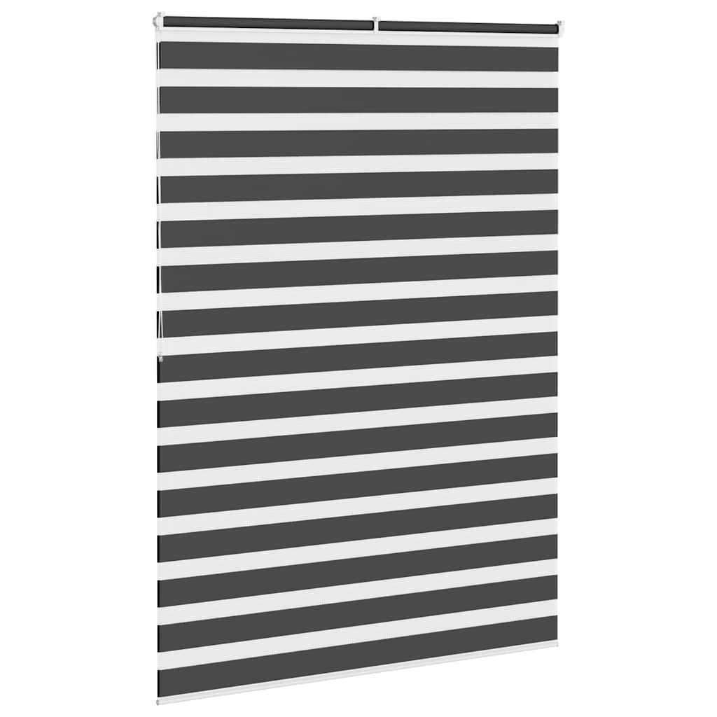 Zebra rolgordijn 155x200 cm stofbreedte 150,9 cm zwart is nu te koop bij PeponiXL, paradijselijk wonen!