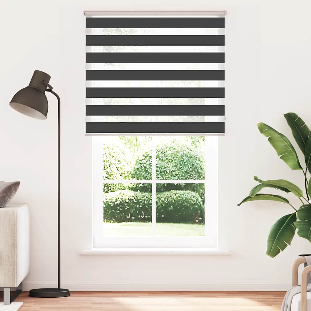 Zebra rolgordijn 120x230 cm stofbreedte 115,9 cm zwart is nu te koop bij PeponiXL, paradijselijk wonen!